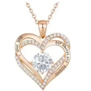 CDE FOREVER LOVE HEART PENDANT NECKLACES FOR WOMEN 925 STERLING SILVER brand new